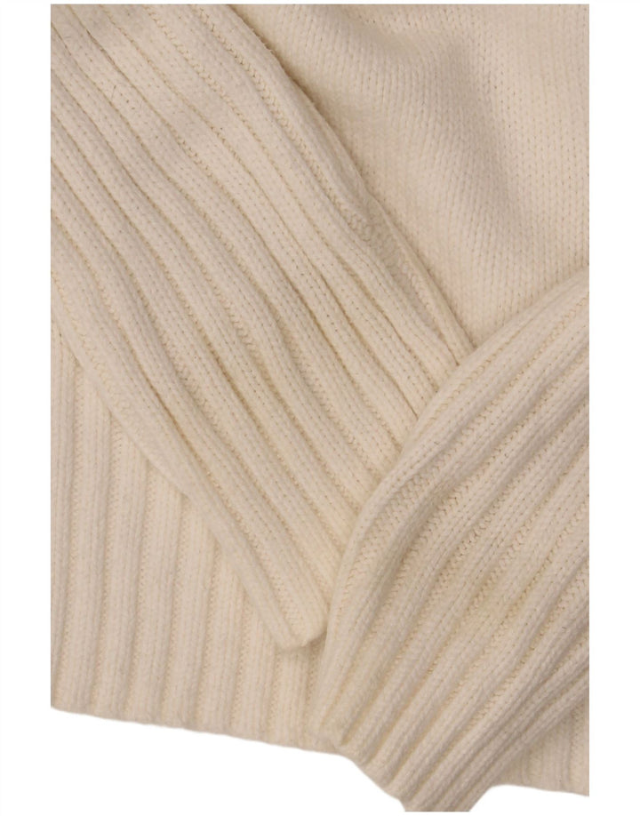 Pulover cardigan stretch pentru femei Marks & Spencer UK 16 Large White