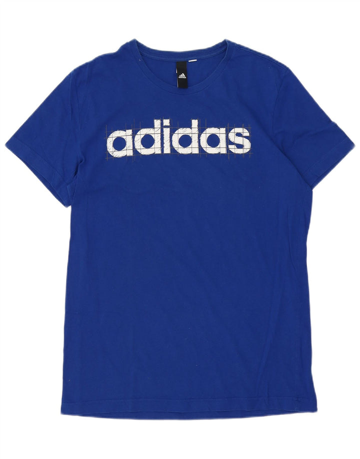 Tricou grafic pentru bărbați Adidas Top Medium Blue