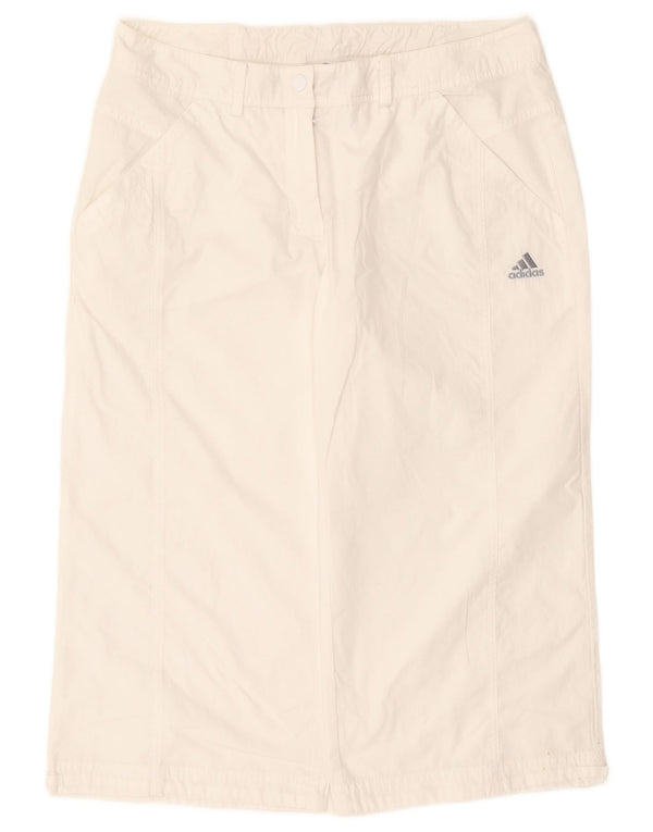 Pantaloni Adidas Clima 365 Capri pentru femei UK 12 Medium W30 L20 Alb
