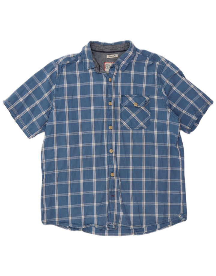 Cămașă cu mânecă scurtă pentru bărbați FAT FACE, mare, albastru