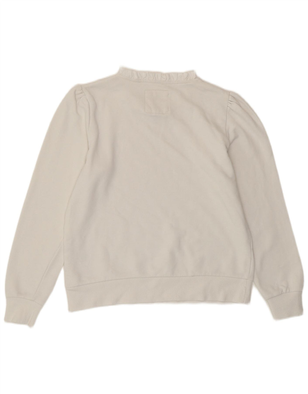 CREW CLOTHING Hanorac pentru femei Pulover UK 12 Bumbac alb mediu