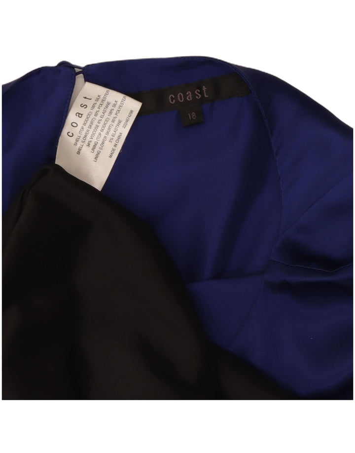 COAST Rochie teacă pentru femei UK 18 XL Poliester color bloc negru