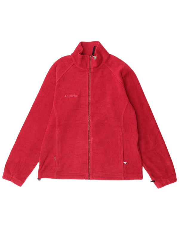 Jachetă Columbia pentru femei Liner Fleece UK 14 Poliester roșu mediu