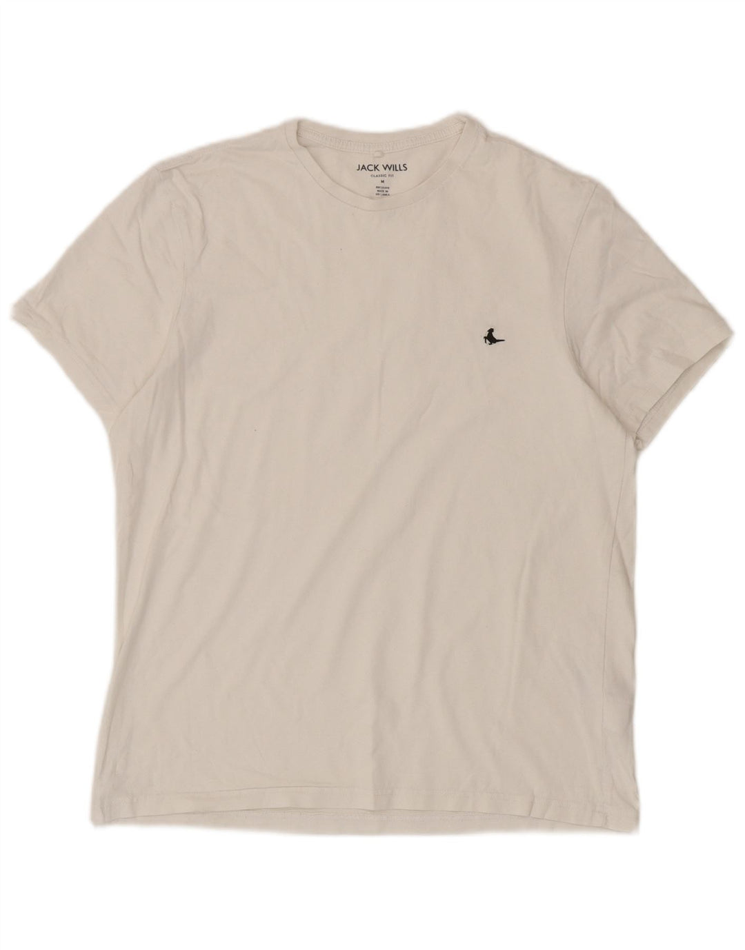 Tricou Jack Wills pentru bărbați, cu croiala clasică, top mediu din bumbac alb