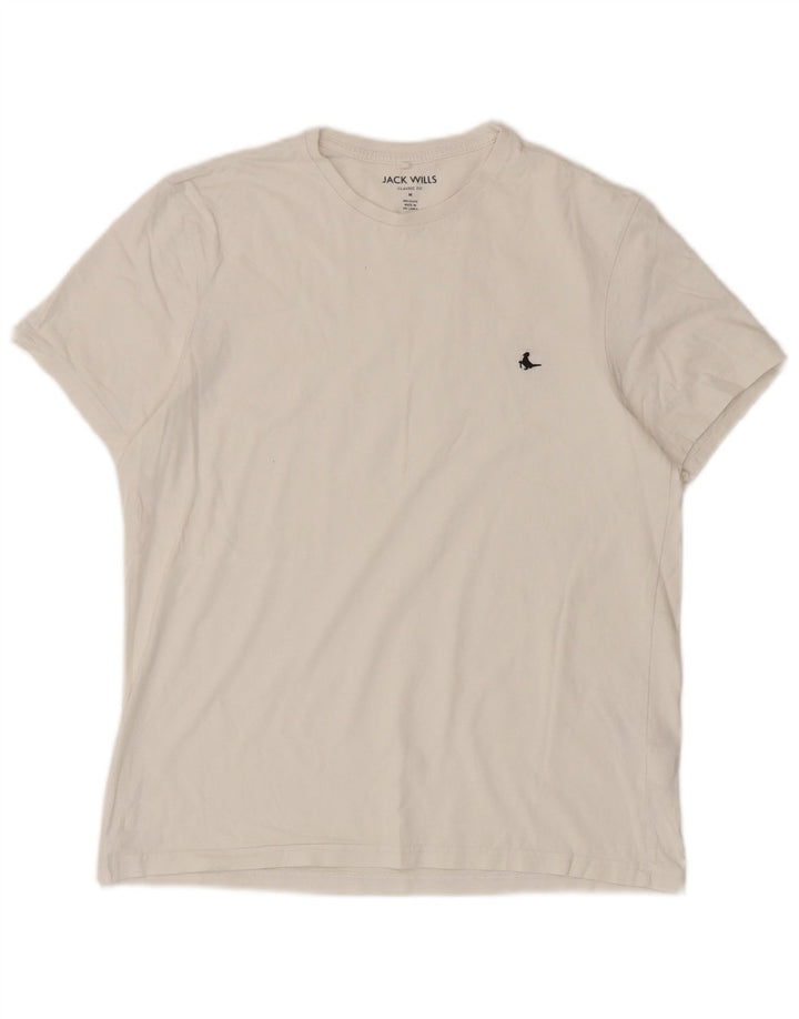 Tricou Jack Wills pentru bărbați, cu croiala clasică, top mediu din bumbac alb