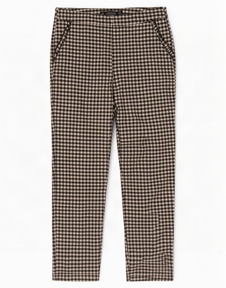Pantaloni tăiați pentru femei Zara, slim, L28 L26, bumbac negru