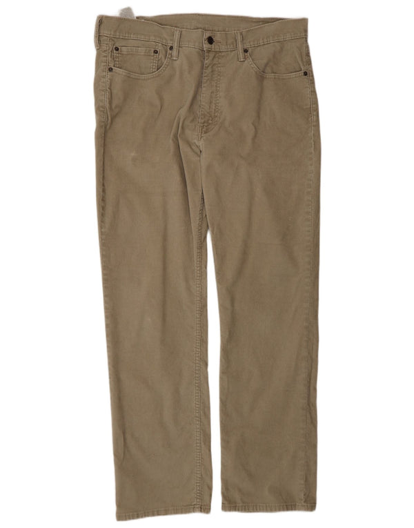 Pantaloni Levi's 514 drepti din velur pentru bărbați W36 L32 bumbac kaki