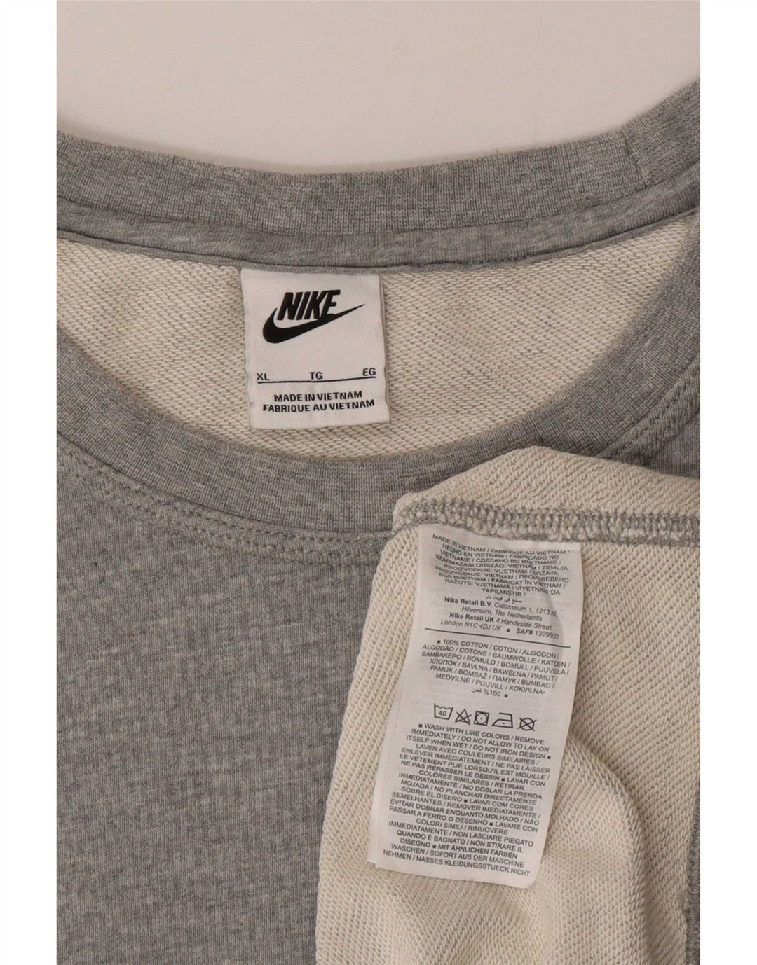 Pulover Nike pentru bărbați, XL, bumbac cu pete gri