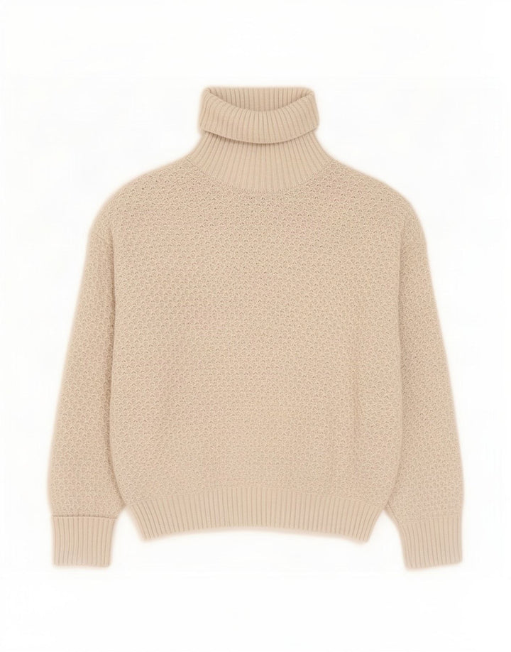 Pulover pentru femei Marks & Spencer cu gât rulat, UK 14 Bej mediu