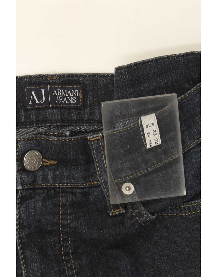 Blugi drepti pentru femei Armani Jeans W33 L34 Bleumarin
