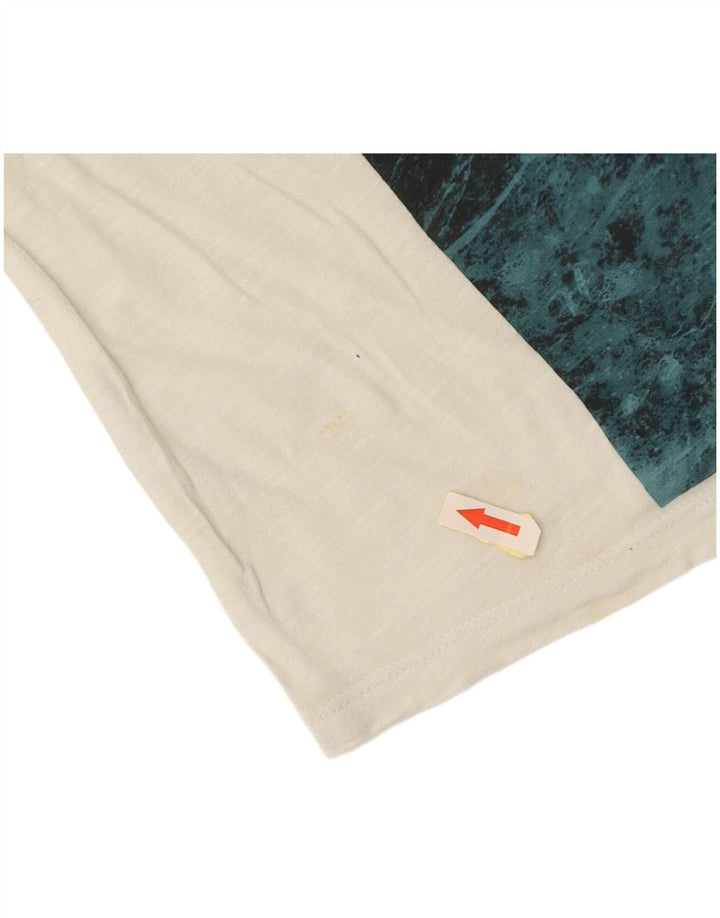 CALVIN KLEIN JEANS Tricou grafic supradimensionat pentru femei Top UK 6 XS Alb