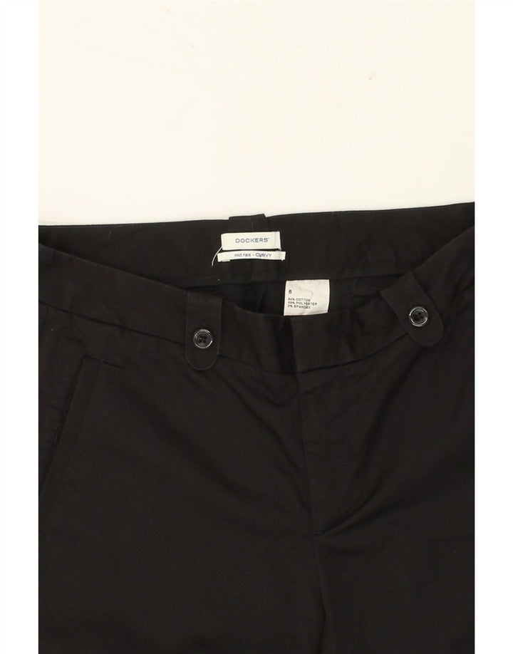 DOCKERS Womens Curvy Mid Rise Bermuda Shorts US 6 Medium W30 Black Cotton Vintage Dockers and Second-Hand Dockers from Messina Hembry 