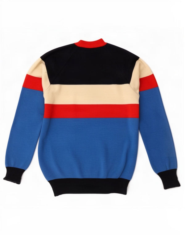 Pulover vintage pentru bărbați cu gât roșu IT 46, mic, multicolor