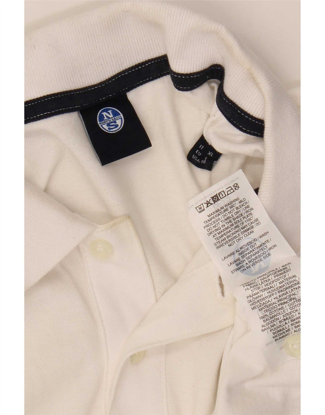 Tricou polo pentru bărbați North Sails, mare, alb, din bumbac