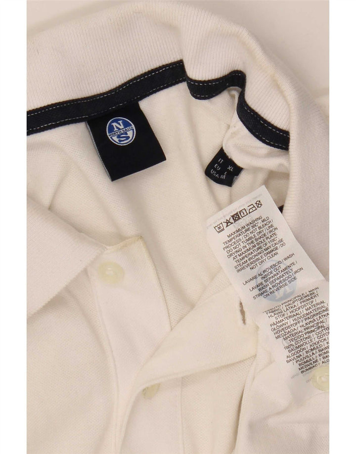 Tricou polo pentru bărbați North Sails, mare, alb, din bumbac