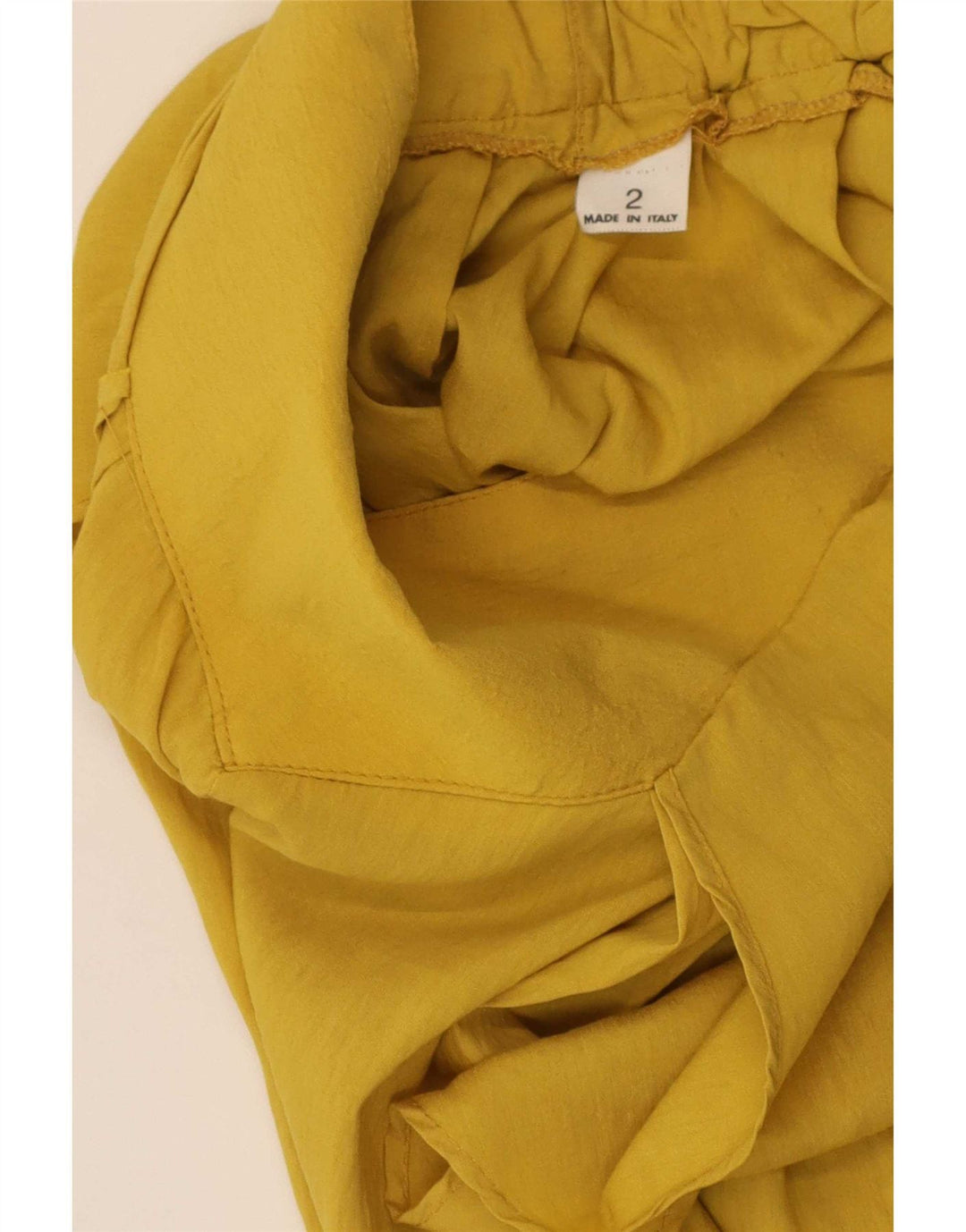 Fusta mini cu fusta vintage pentru femei W26 Small Yellow Viscose