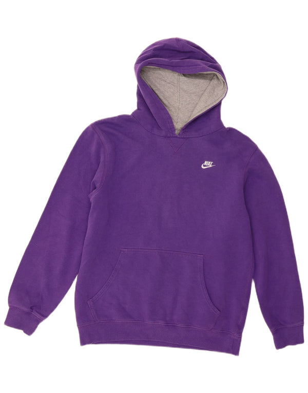 Nike Boys Hoodie Jumper 13-14 Years XL Purple Cotton