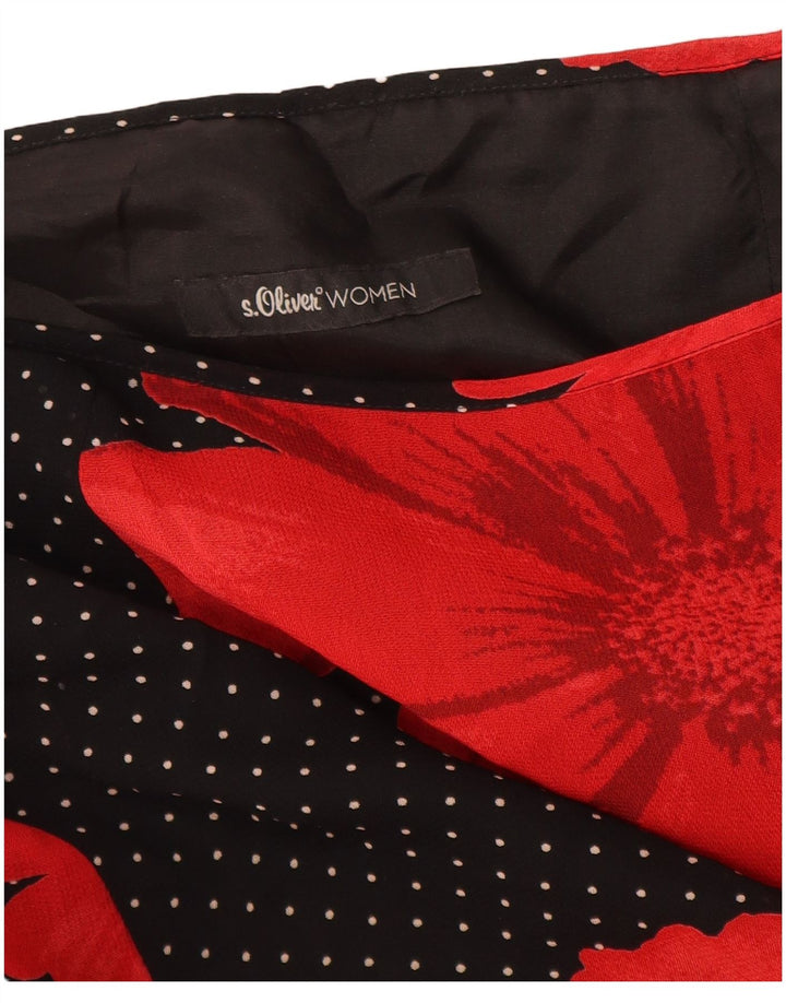 Fusta Maxi Femei S.Oliver EU 38 Medium W30 Negru Floral Viscoza