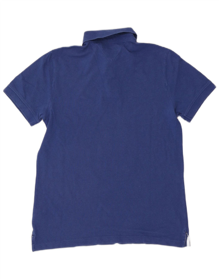 Tricou polo Tommy Hilfiger pentru bărbați, bumbac albastru mediu