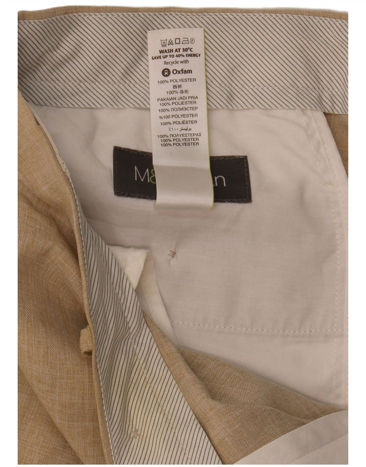 MARKS & SPENCER Pantaloni drepți pentru bărbați L36 L31 poliester bej
