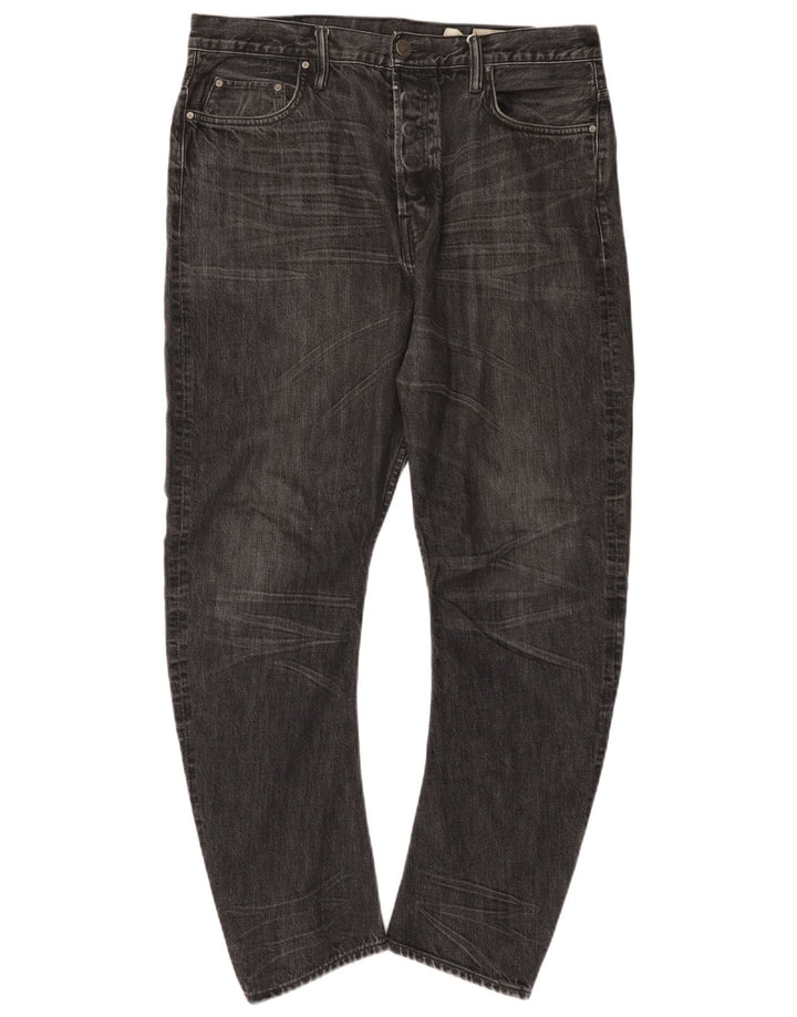 Blugi slim pentru bărbați All Saints L34 L27 bumbac negru