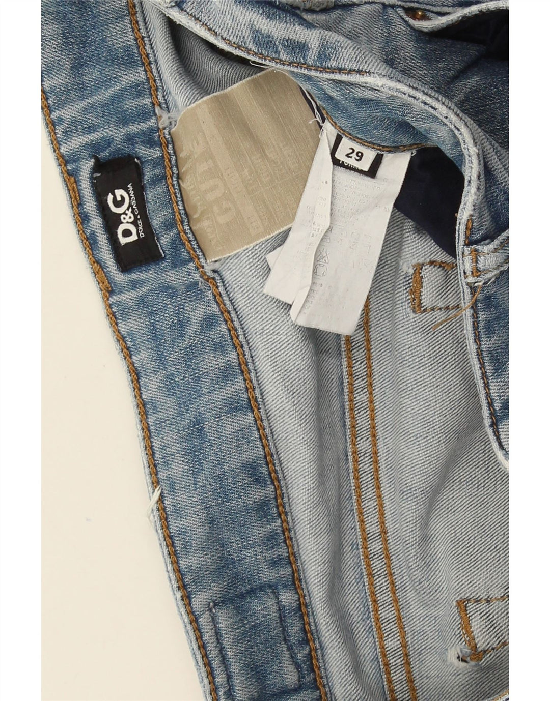 Blugi slim pentru femei Dolce & Gabbana Distressed W29 L32 Bumbac albastru