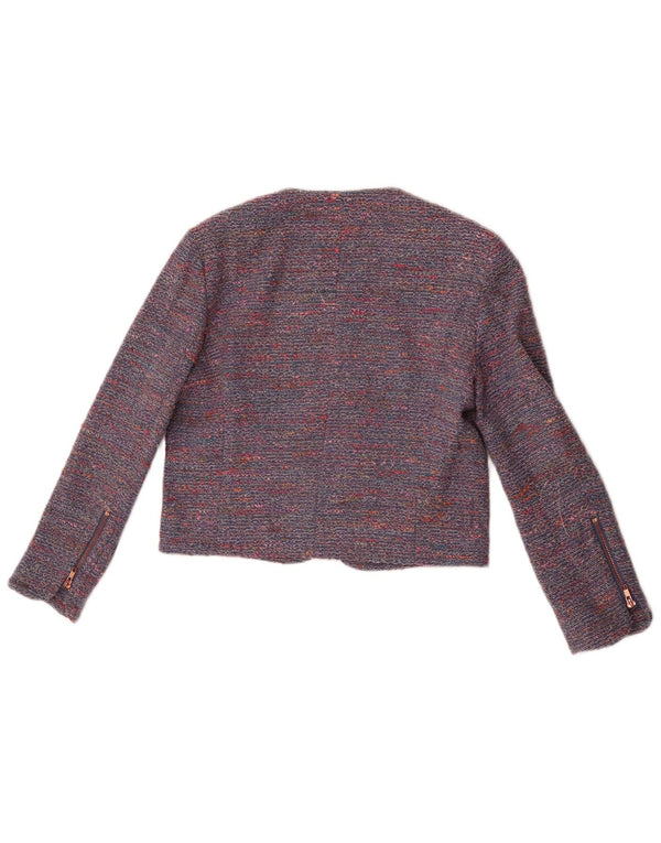 Jachetă Blazer Crop pentru Femei French Connection UK 10 Small Blue Flecked