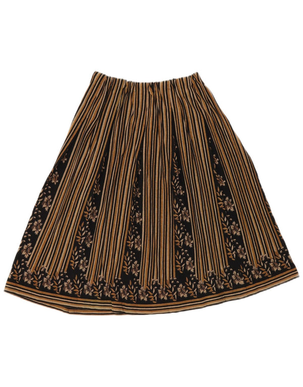 Vintage Womens A-Line Skirt W30 Medium Black Striped