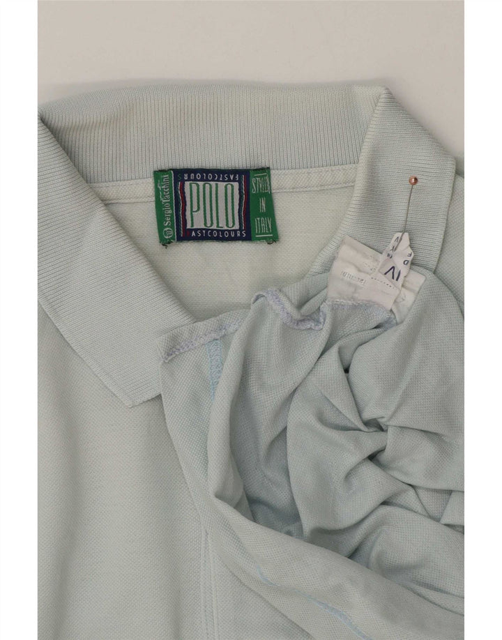 Tricou polo Sergio Tacchini pentru bărbați, bumbac albastru mediu