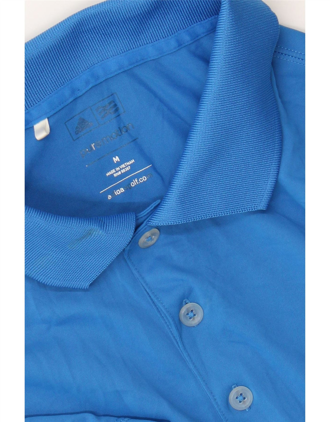 ADIDAS Mens Polo Shirt Medium Blue Polyester Vintage Adidas and Second-Hand Adidas from Messina Hembry 