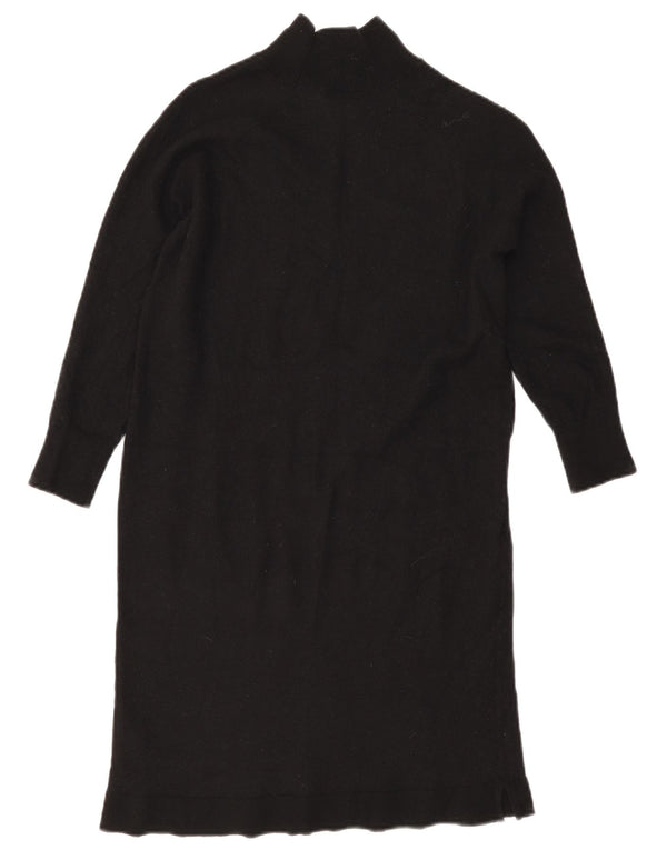Massimo Dutti Rochie Jumper pentru Femei cu mâneci 3/4 UK 10 Mic Lână bleumarin