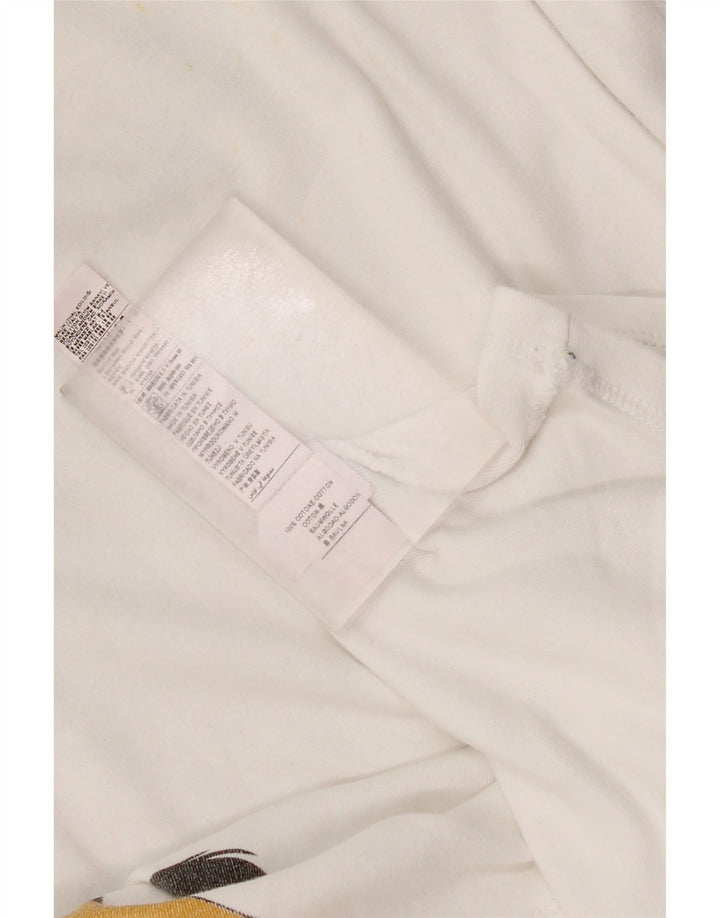 Benetton pentru femei Disney Top grafic supradimensionat cu mânecă lungă UK 12 Medium White