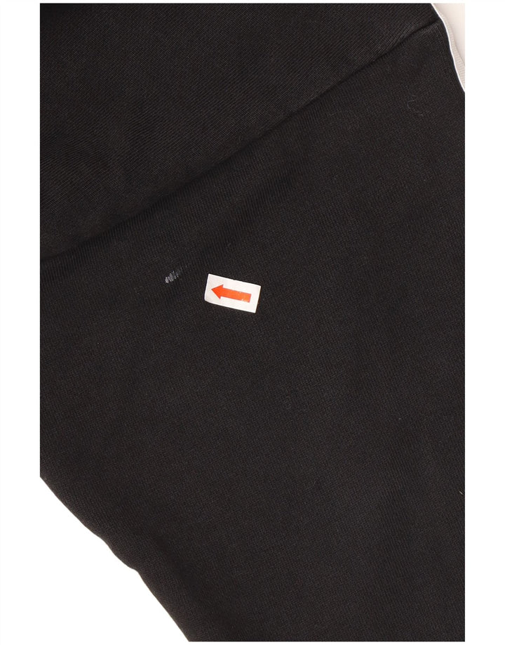 Jumper ADIDAS pentru femei, supradimensionat, cu glugă, UK 8, bumbac negru mic