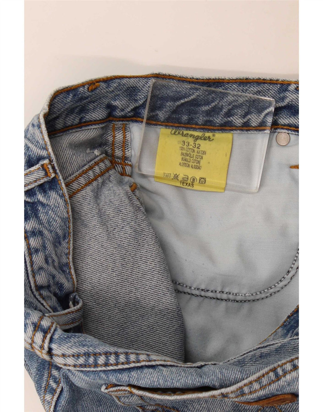 Blugi drepte pentru bărbați Wrangler Texas W33 L32 Bumbac albastru