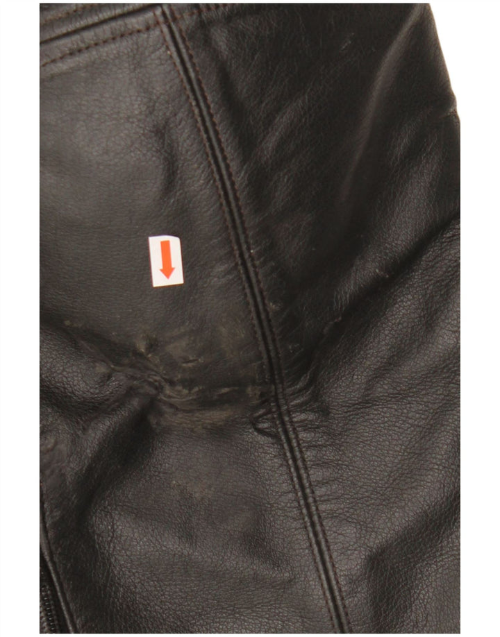 Pantaloni motociclisti din piele pentru bărbați Rev'it IT 48 Medium W30 L29 Piele neagră