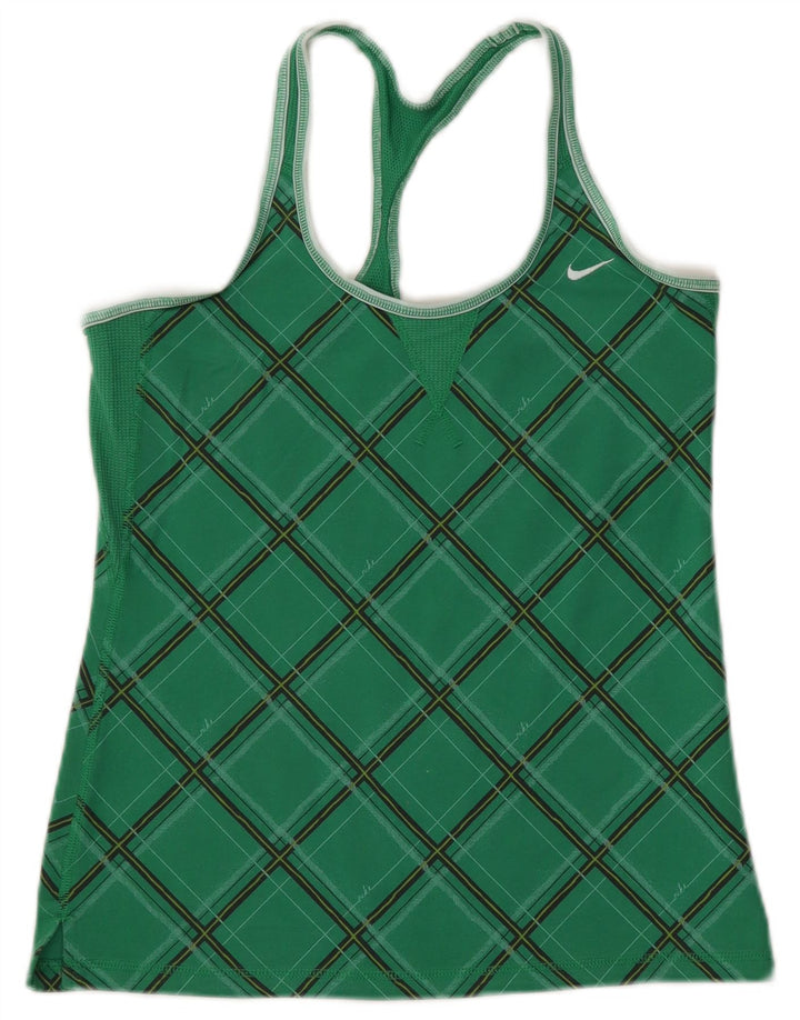 Vestă pentru femei NIKE, Marea Britanie 12/14, verde mediu Argyle/Diamond Bumbac