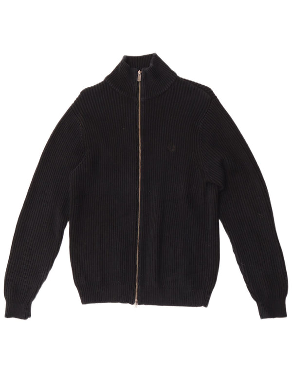 Pulover cardigan pentru bărbați Fred Perry, bumbac mediu negru