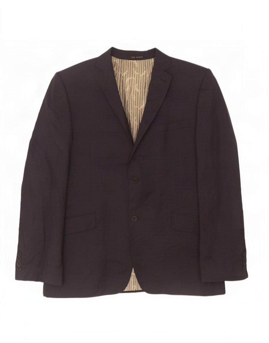 Jachetă Ted Baker pentru bărbați, cu 2 nasturi, UK 44 2XL Lână bleumarin