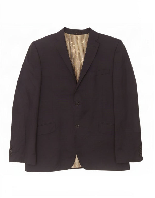 Jachetă Ted Baker pentru bărbați, cu 2 nasturi, UK 44 2XL Lână bleumarin