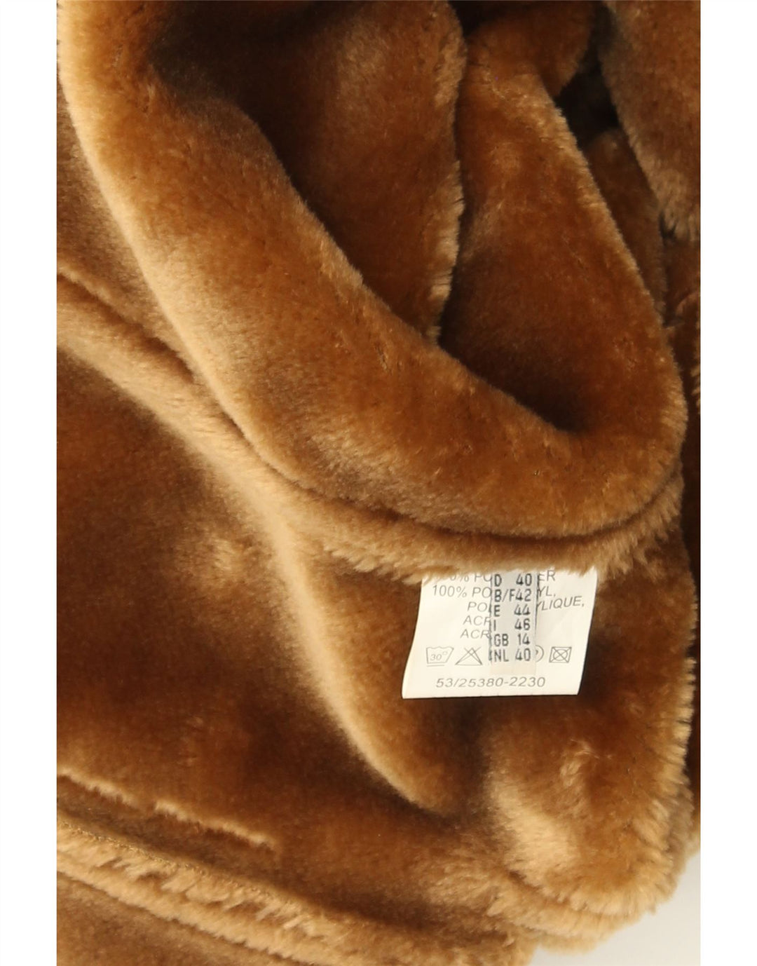 VINTAGE Womens Sherpa Jacket UK 14 Large Brown Polyester Vintage Vintage and Second-Hand Vintage from Messina Hembry 