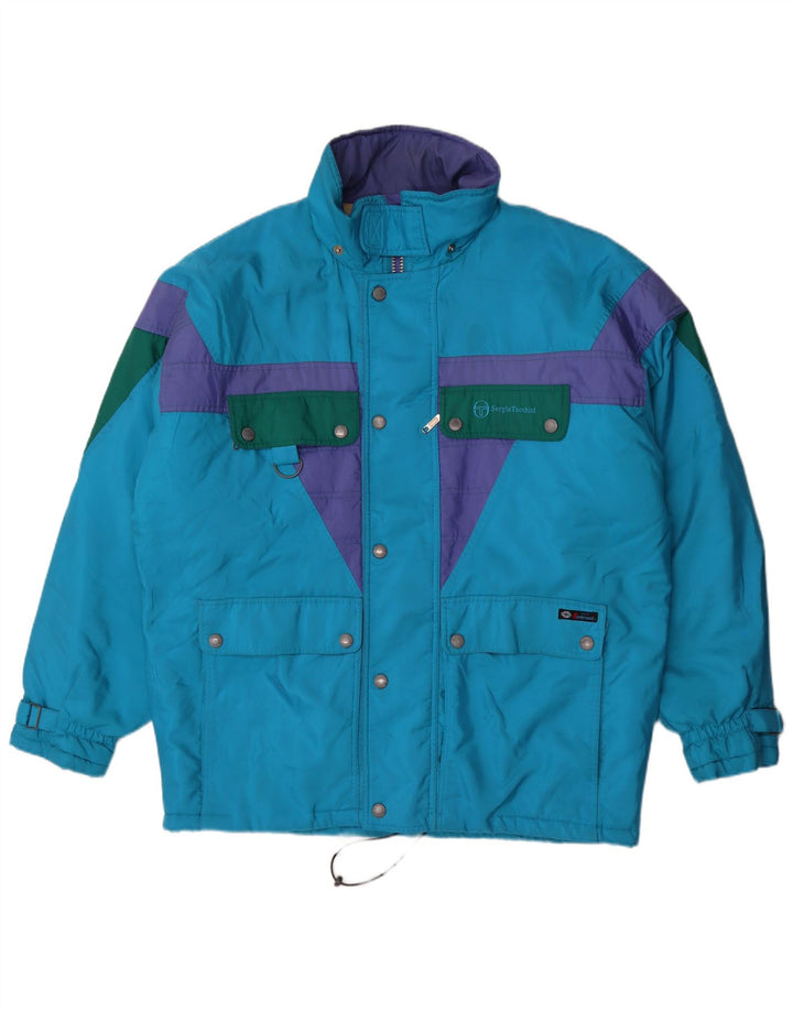 Jachetă de schi pentru bărbați Sergio Tacchini UK 42 XL Albastru Colorblock