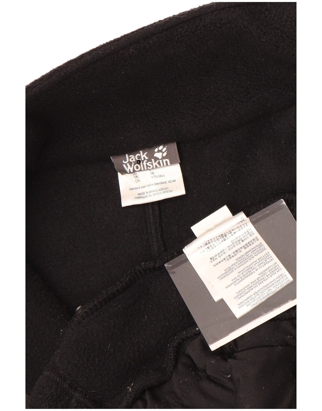 JACK WOLFSKIN Womens Fleece Jacket UK 16 Large Black Polyester