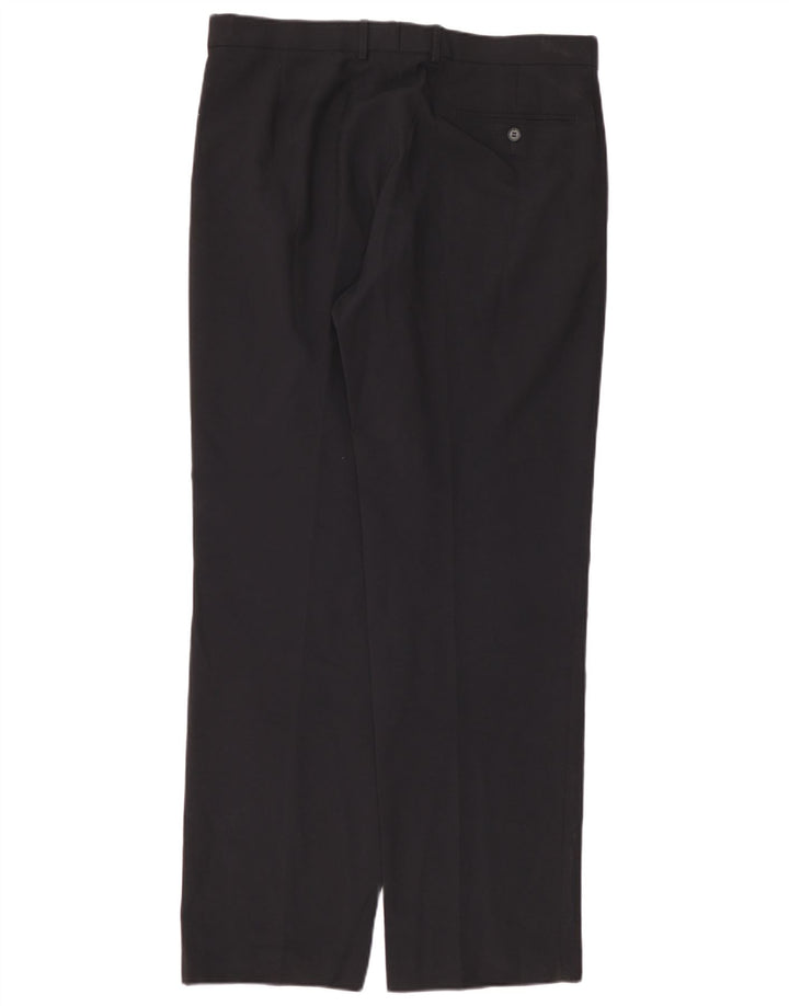 Marks & Spencer Pantaloni drepți pentru bărbați L36 L33 Poliester bleumarin