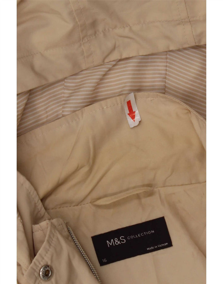 Geacă de ploaie cu glugă pentru femei Marks & Spencer UK 16, mare, bej, poliester