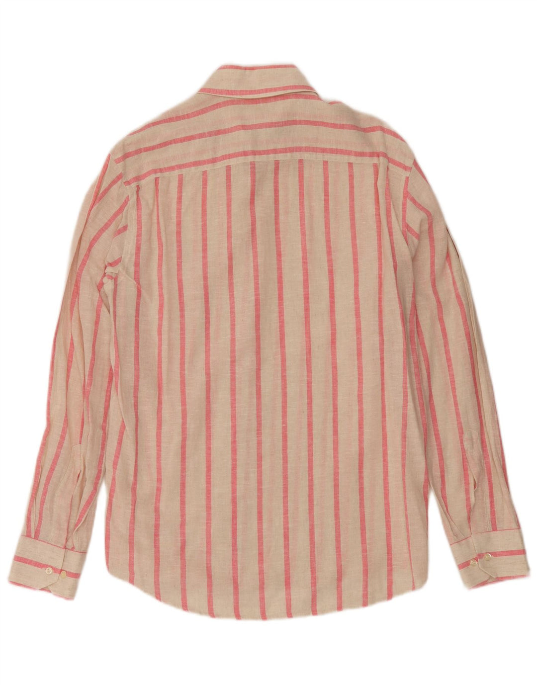 Cămașă Vintage pentru bărbați Medium Off White Pinstripe