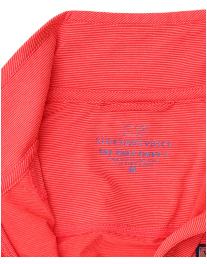 VINEYARD VINES Top cu fermoar pentru femei cu mânecă lungă UK 14 Roz mediu cu dungi