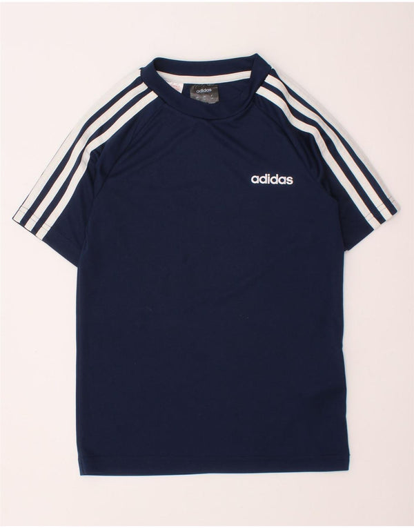 Tricou Climalite ADIDAS pentru baieti Top 7-8 ani Poliester bleumarin