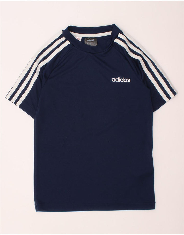 Tricou Climalite ADIDAS pentru baieti Top 7-8 ani Poliester bleumarin