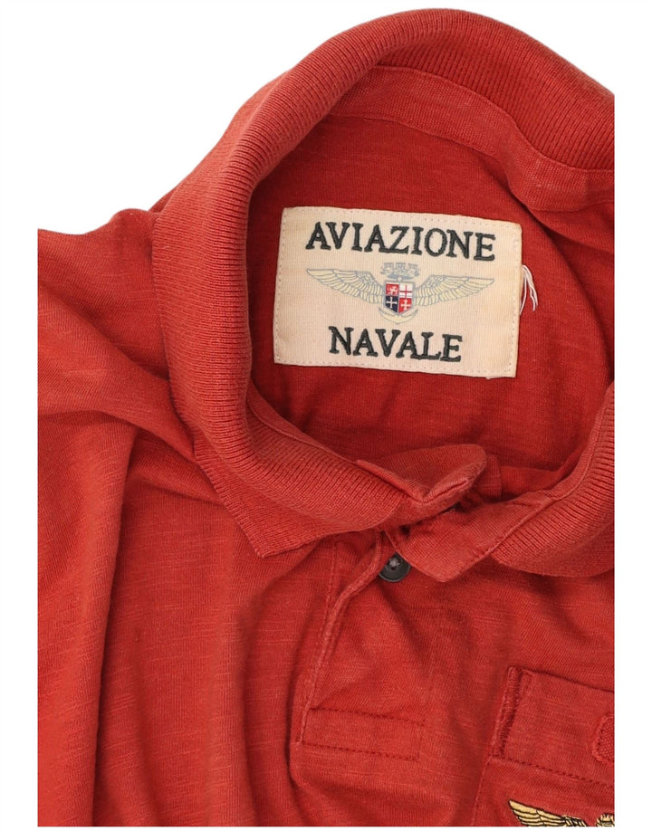 AVIAZIONE NAVALE Tricou polo cu grafică pentru bărbați, roșu mediu