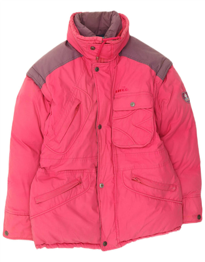 Jachetă căptușită pentru bărbați Diadora UK 36 mic, roz, poliester color bloc